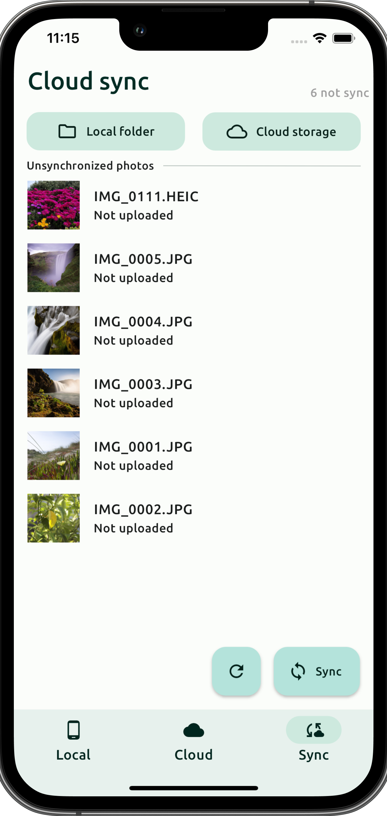 Pho app — syncing photos to NAS via SMB, WebDAV, NFS